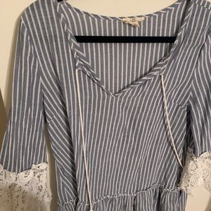 Stripped Long Sleeve Blouse. Size M